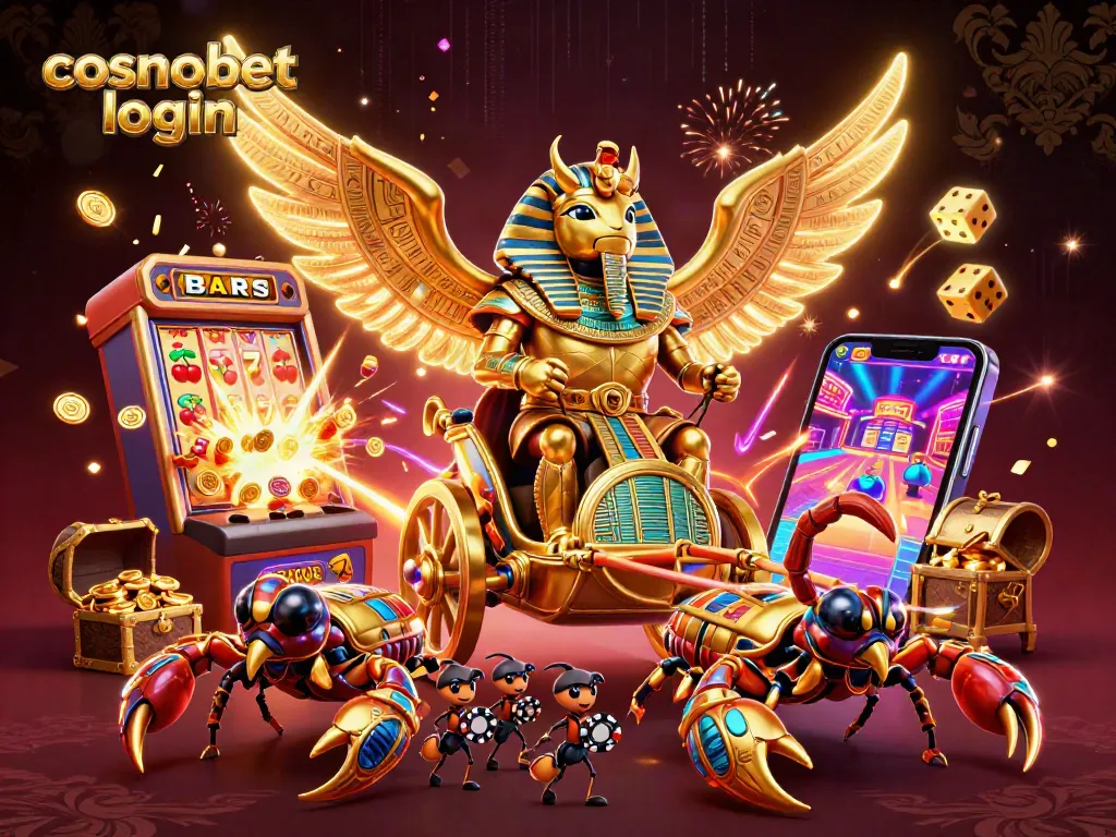 Engage with cosmobet login and unleash virtual casino excitement amid a whimsical 3D scene