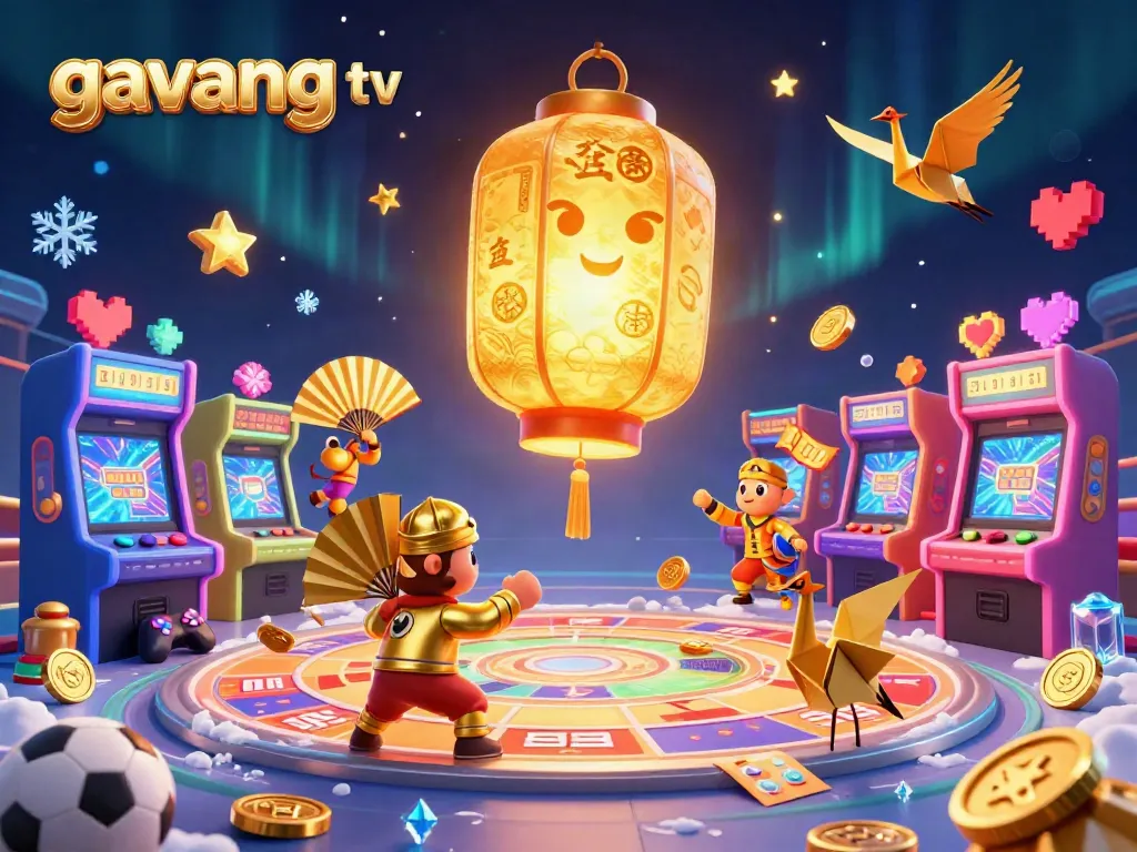 Experience engaging gaming action with gavang tv in a vibrant sports betting arena illustration.