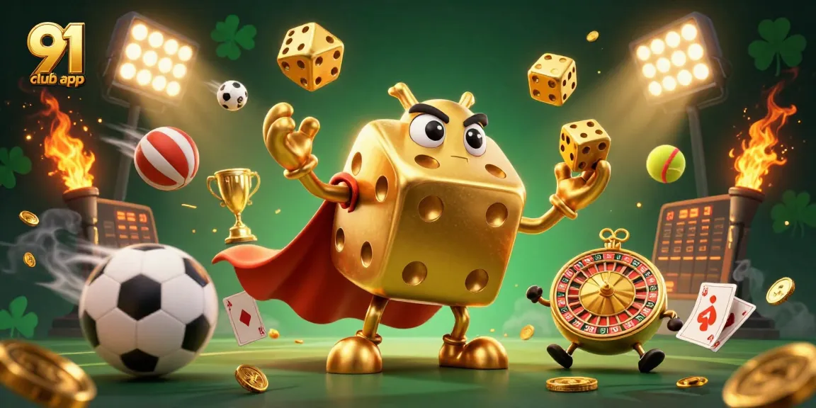 Experience the thrill of the 91 club app with dynamic gaming visuals and casino elements!