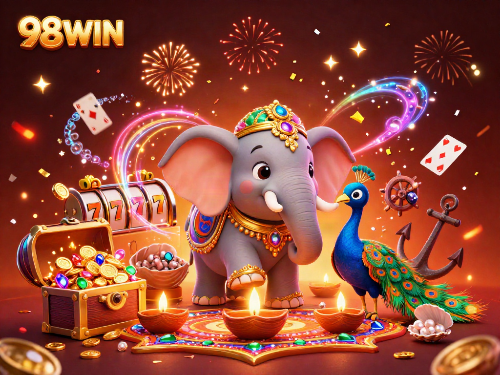 Engage in thrilling gameplay with 98WIN's vibrant 3D casino adventure featuring dynamic elements.