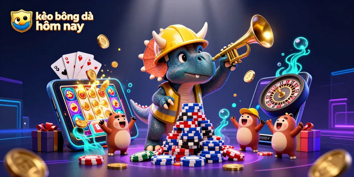 Experience the thrill of kèo bóng đá hôm nay with dynamic gambling elements and vibrant scenes.