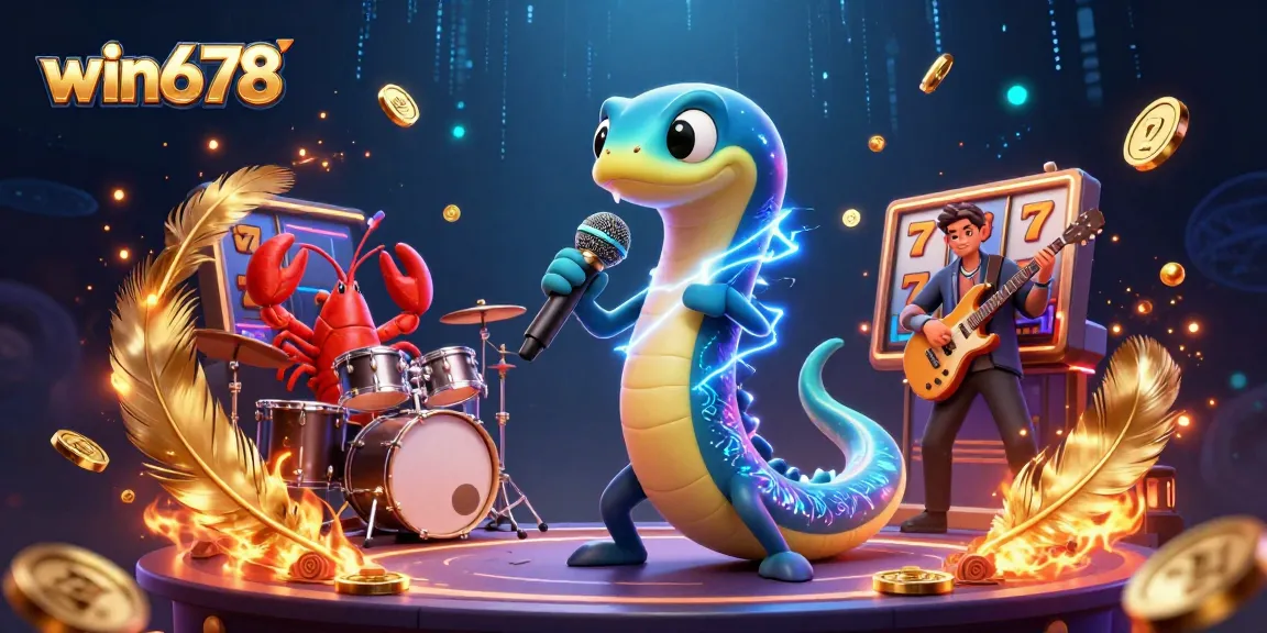 Engage with win678's underwater casino adventure featuring a DJ eel, lobster drummer, and seahorse guitarist.