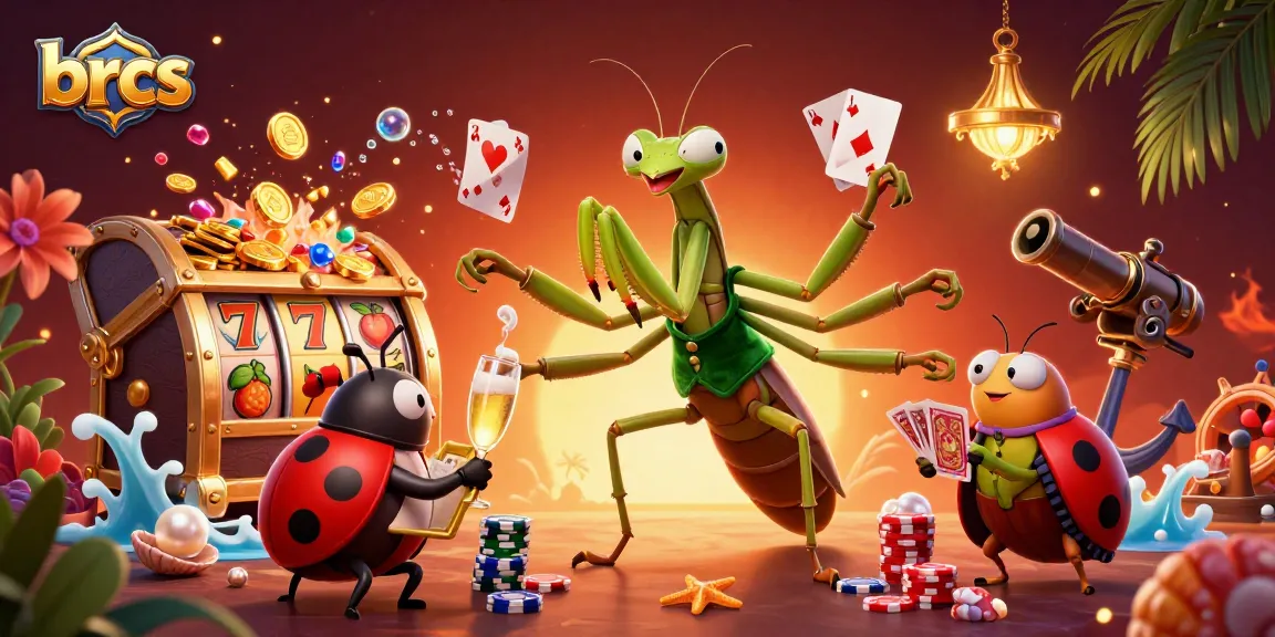 Experience thrilling gameplay with brcs at an animated casino scene featuring vibrant characters and game elements.