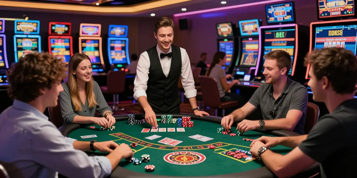 Engaged players at a live dealer table in an online casino showcasing https://cullengolfclub.co.uk/ vibrant gaming atmosphere and diverse gaming options.